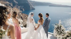 mariage à santorin