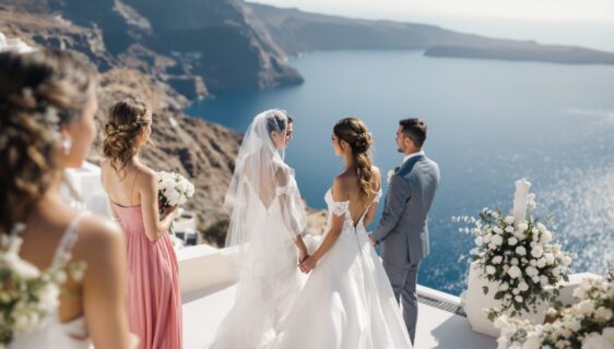 mariage à santorin