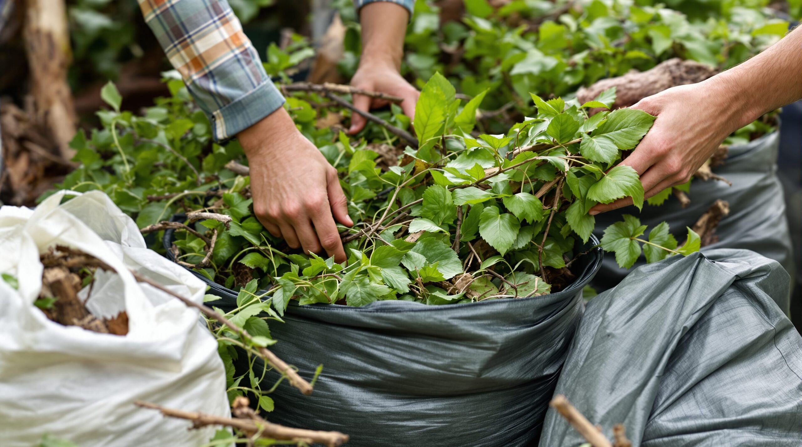 enlèvement des déchets verts
